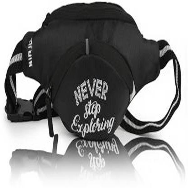 BIRJIS WAIST POUCH BAG WAIST POUCH (Black) JioMart