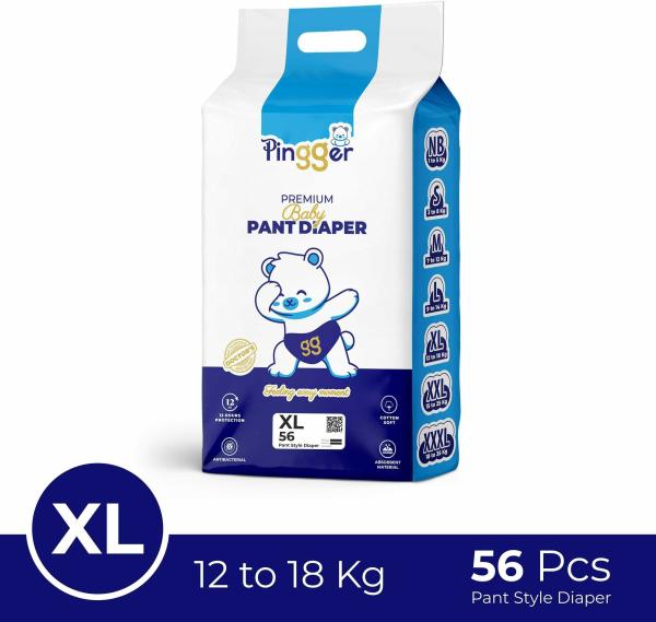 pingger Baby Diapers XL 12 18 kg (56 Pieces) JioMart