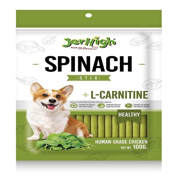 Jerhigh Spinach Stix Dog Treat 100gm (Pack of 3) JioMart