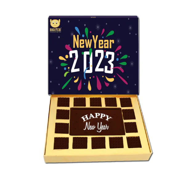 BOGATCHI Happy New Year Gift Pack Chocolates, 260g Free Happy New Year Greetings Card JioMart