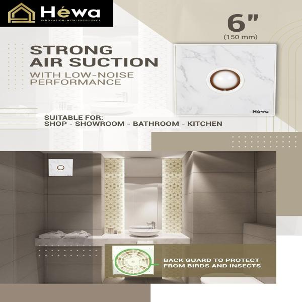 Hewa Aero 6 inch Ventilation pure copper motor 150 mm Exhaust Fan