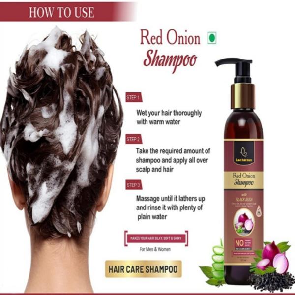 Lecherous Beauty Red Onion Shampoo Herbal & Natural For Healthy Hair Growth  & Hair Fall Control With Black Seed,Aloevera, Neem leaf, Green Tea and 16  Other Natural 200 ML - JioMart