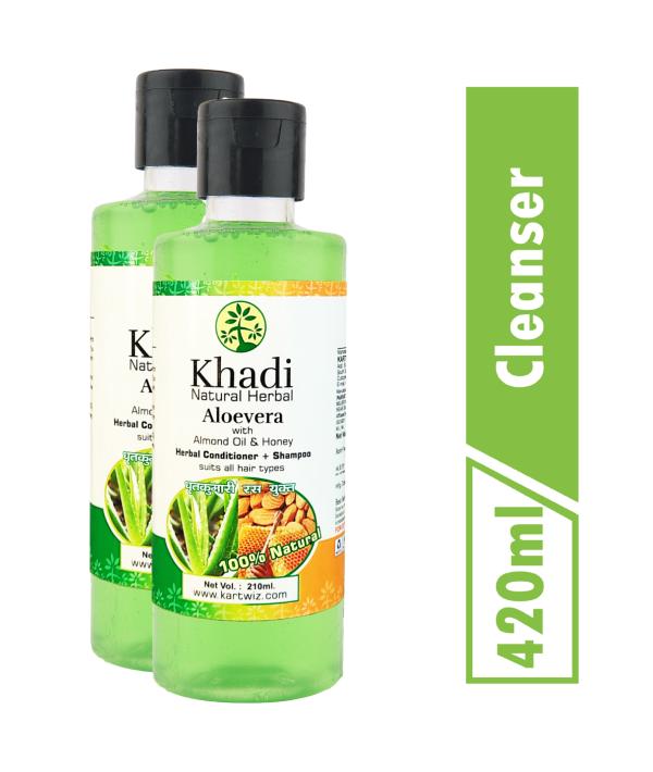 KHADI HERBAL Aloevera Shampoo For Remove DandruffStrong HairHair
