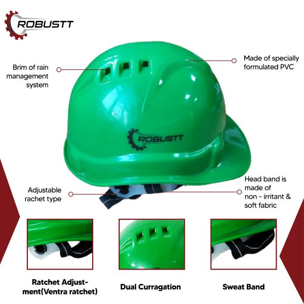 Robustt X Shree JEE Safety Helmet Executive Ratchet Type Adjustment