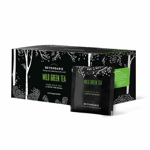 BEYONDARIE Organic Green Tea Bags 15 Units 100 Fresh and Organic Detox Kahwa Green Tea from