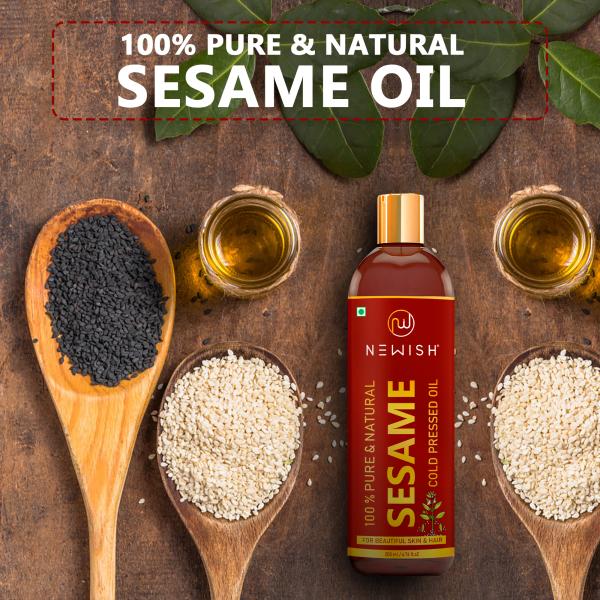 Newish Cold Pressed Sesame oil for Hair, Skin and Massage (Til Ka Tel