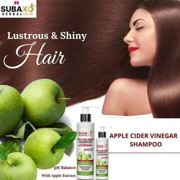 Subaxo Herbal Apple Cider Vinegar Shampoo| Prevent Hair Loss| Make Hair  Glossy| Strong & Long Hair | Pack of 3 -Each 200 ml - JioMart