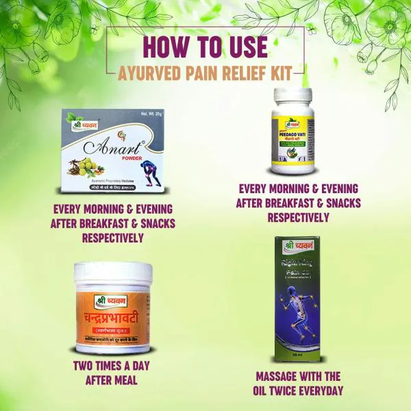 Shri Chyawan Ayurveda Pain Relief Kit for Help to Relief Body Weakness