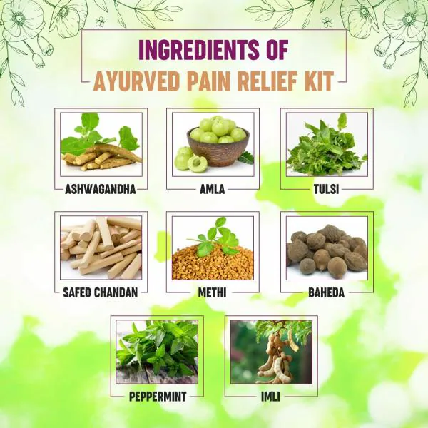 Shri Chyawan Ayurveda Pain Relief Kit for Help to Relief Body Weakness