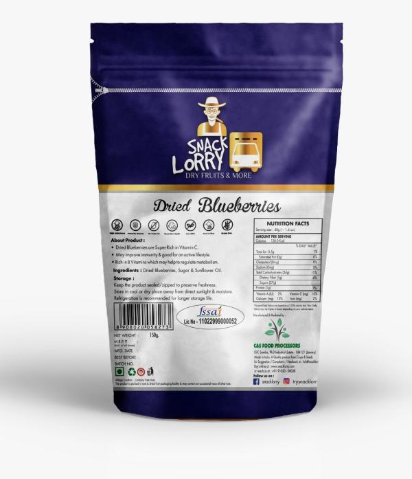 Snack Lorry Dried Blueberries 150g Dried Fruits Sweet Berries