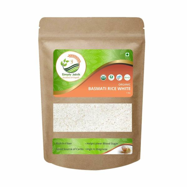 USDA Organic Certified Simply Jaivik Basmati Rice White 5Kg Organic