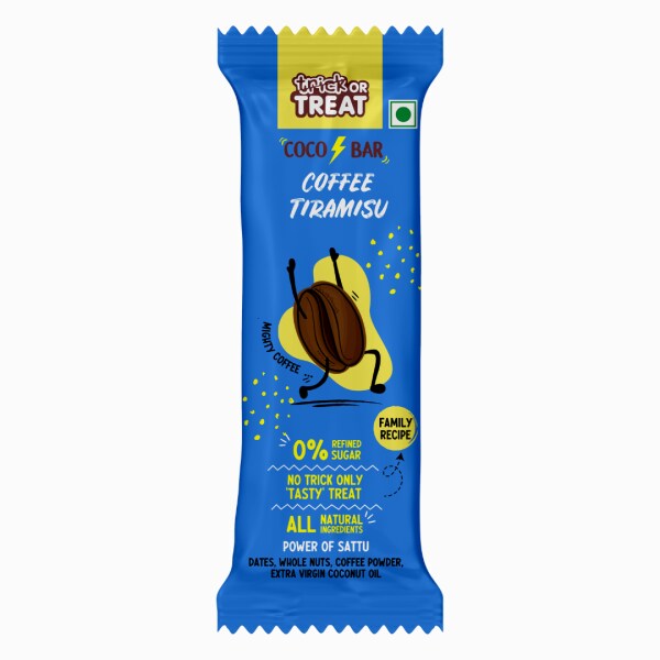 TRICK OR TREAT Yummy Coffee Tiramisu Energy Bars No Refined Sugar