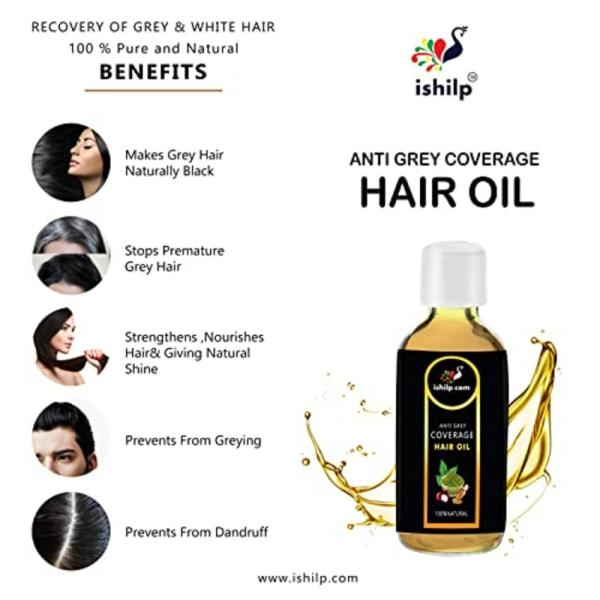 iShilp Anti Grey Hair Oil Made With Natural Ingredients For Black And Shiny  Hair - 100 ml - JioMart