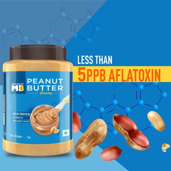 Muscleblaze Peanut Butter with Added Omega, Creamy, 1 kg JioMart