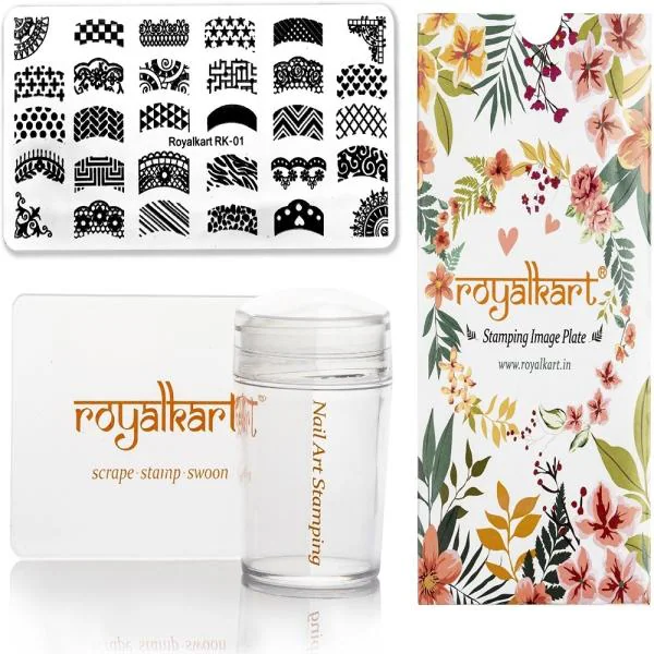 Royalkart Nail Art Stamping Kit 1 Stamping Image Plate, DoubleSided