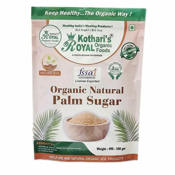 Kothari's Royal Organic Palm Sugar 500gm JioMart