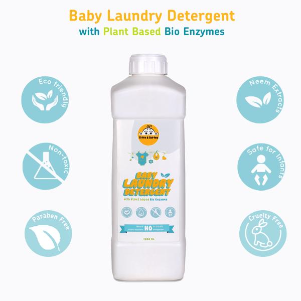 Tiffy & Toffee Baby Laundry Detergent Inbuilt Germicide & Softener