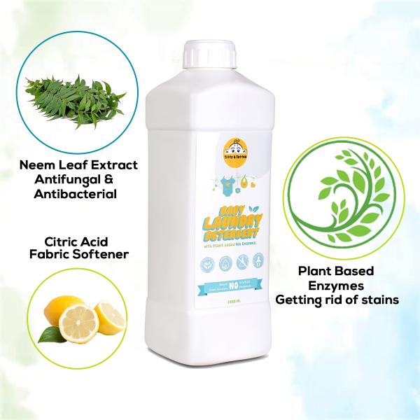 Tiffy & Toffee Baby Laundry Detergent Inbuilt Germicide & Softener