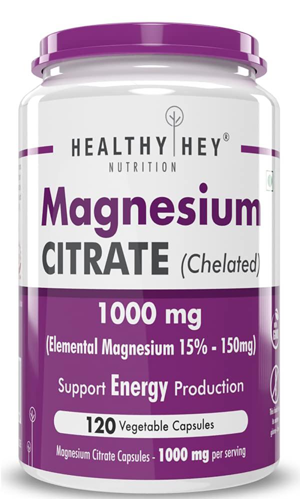 Healthyhey Nutrition Magnesium Citrate 1000 Mg, 120 Capsules JioMart