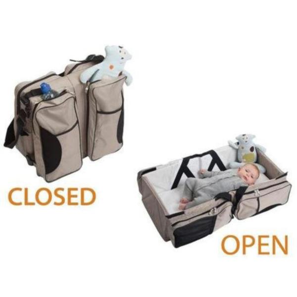 Babies Bloom Beige Multifunctional Baby Travel Bed Cot Folding