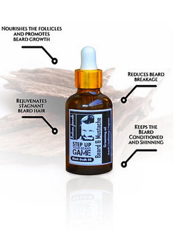 PrathaBeard & mustache Oil Rich blend of Black Oudh and Argan oil