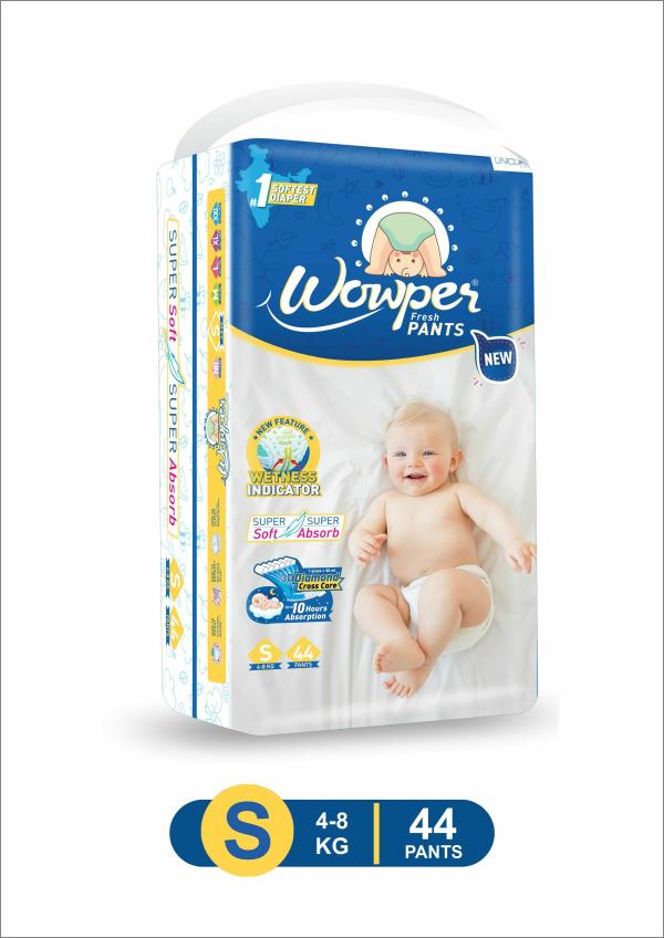 Wowper Fresh Pant Style Diaper New (S) 44 Count (48 kg) JioMart
