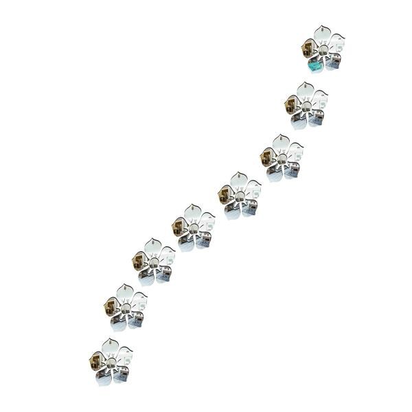 Look Decor Flowers Silver 3D Acrylic Mirror Wall Sticker (Pack Of 8) JioMart