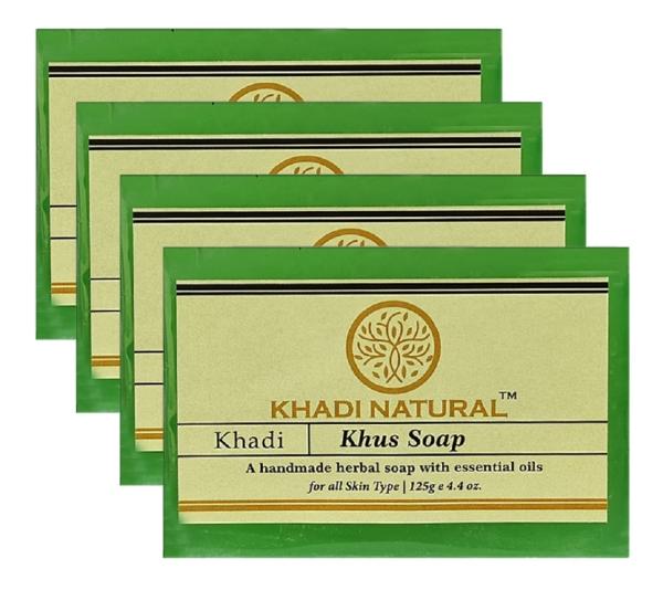 Khadi Natural Khus Handmade Bathing Soap For Cleanse & Soften The Skin
