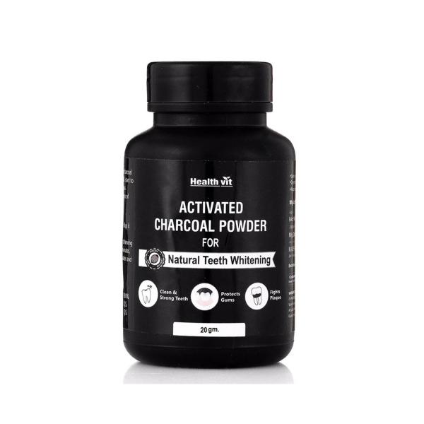 HealthVit Activated Charcoal Powder for Natural Teeth Whitening 20gm
