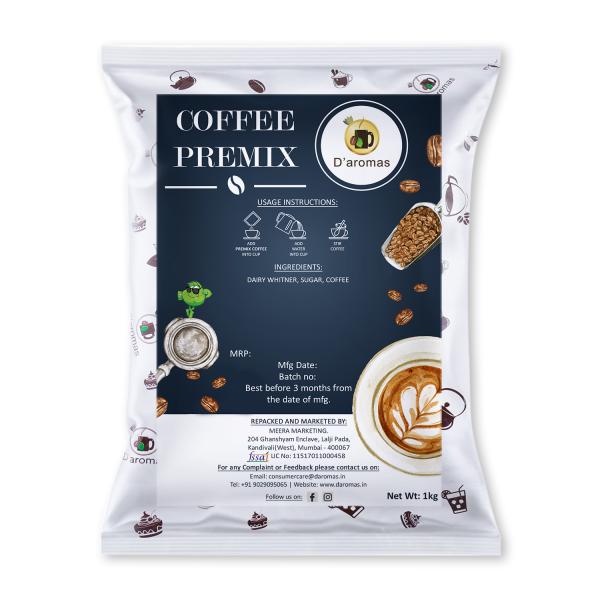 D'aromas Coffee & Elaichi (Cardamom) Tea Premix1kgx2 ,Instant Premix Powder, Ready to Drink