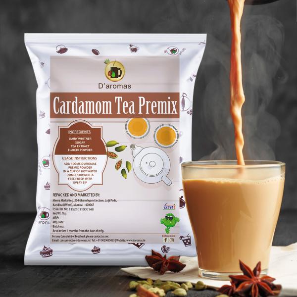D'aromas Coffee & Elaichi (Cardamom) Tea Premix1kgx2 ,Instant Premix Powder, Ready to Drink