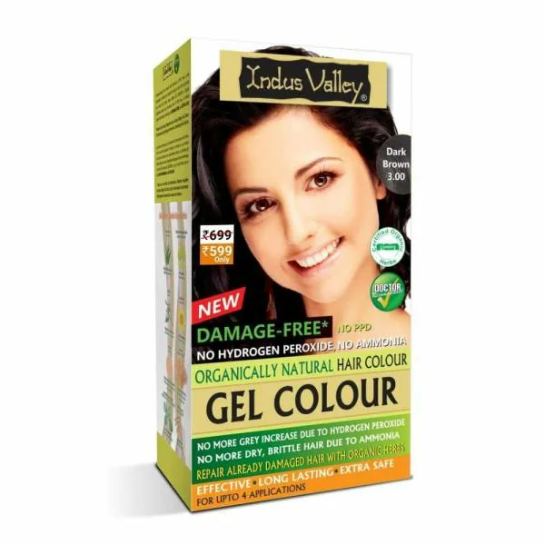 Indus Valley Organically Natural Damage free Gel Hair Color-Dark Brown -  JioMart