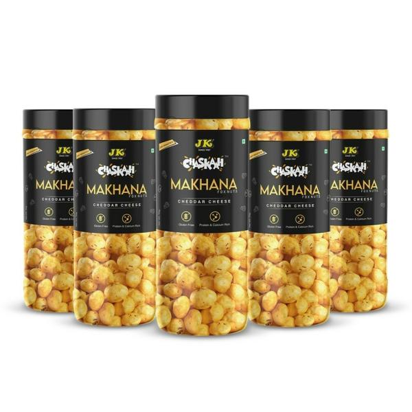Chaskaah Cheddar Cheese Makhana, 350g (Pack of 5) (Foxnuts, Phool