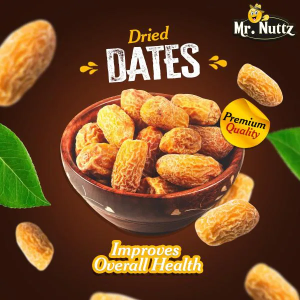 Mr.Nuttz Premium Dates (Dry Yellow Dates/ Peela Chuara, Khajoor 1kg