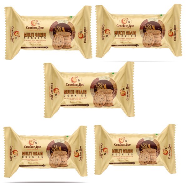 Cracker Bee multigrain Flax seed cookies 5 Pack JioMart