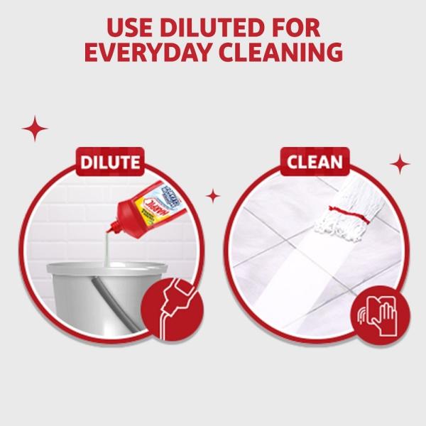 Harpic White & Shine Disinfectant Toilet Cleaner Bleach, 500ml & Harpic