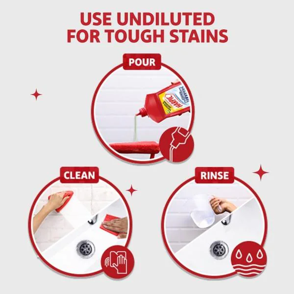 Harpic White & Shine Disinfectant Toilet Cleaner Bleach, 500ml & Harpic