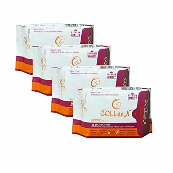 COLLEEN PREMIUM GRAPHENE ANION SANITARY NAPKINS (Pack of 4, 32) JioMart