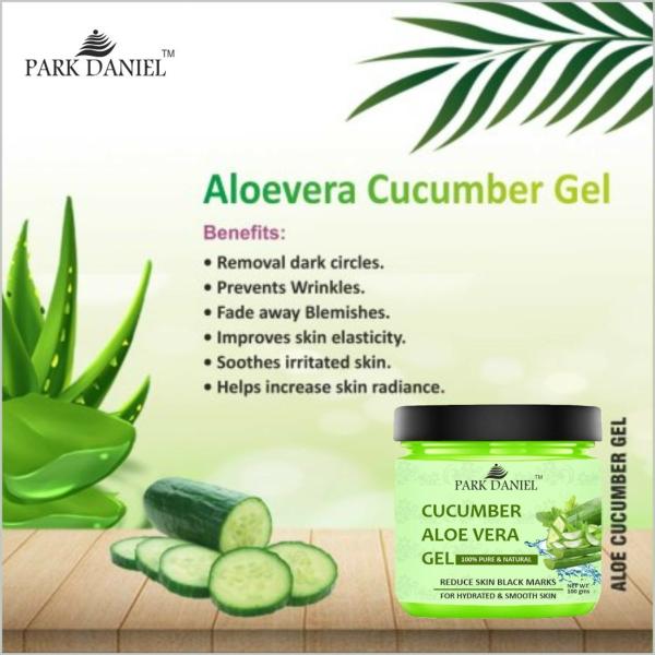 Park Daniel Cucumber Aloe Vera Gel, Face Gel Natural Ingredients Gel to Get Rid of Pimples