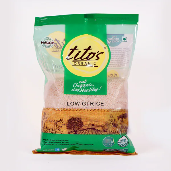 Tito's Organic Low GI Rice Glycemic Index Diabetic White Rice 1kg