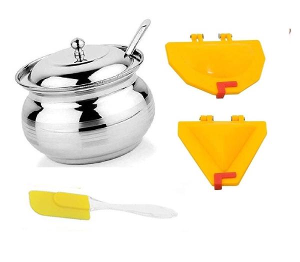 Stainless Steel Ghee Dani or Ghee Pot With Stainless Steel Green Tea
