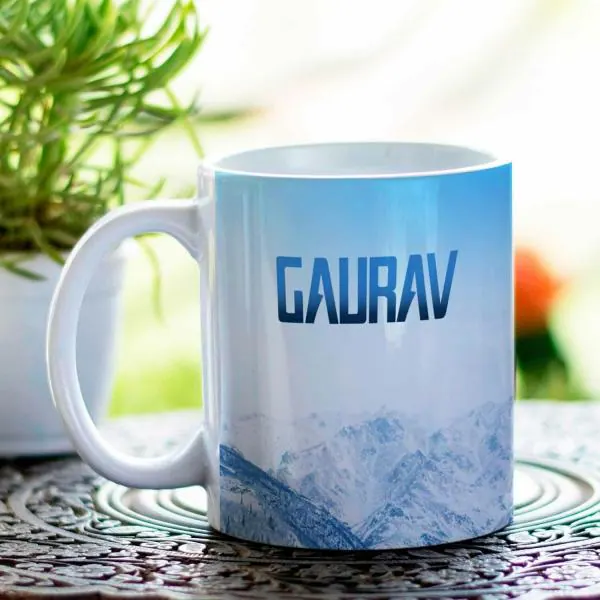 Hot Muggs Me Skies Mug - Gaurav Personalised Name Ceramic, 315ml, 1 Unit -  JioMart