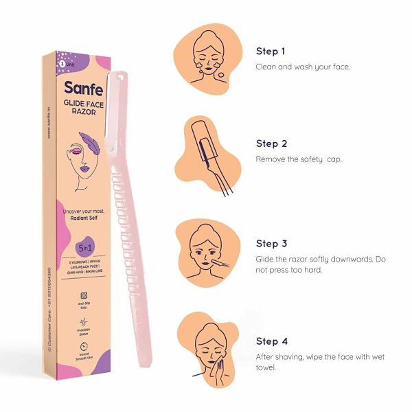 Sanfe Glide Face Razor For Facial Hair Removal For Women - Pack of 1 -  JioMart
