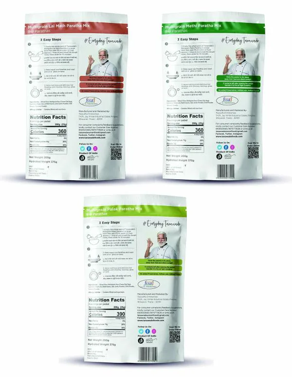 Tanawade's SMART FOOD Paratha , Instant Aloo Paratha, Methi Paratha ...