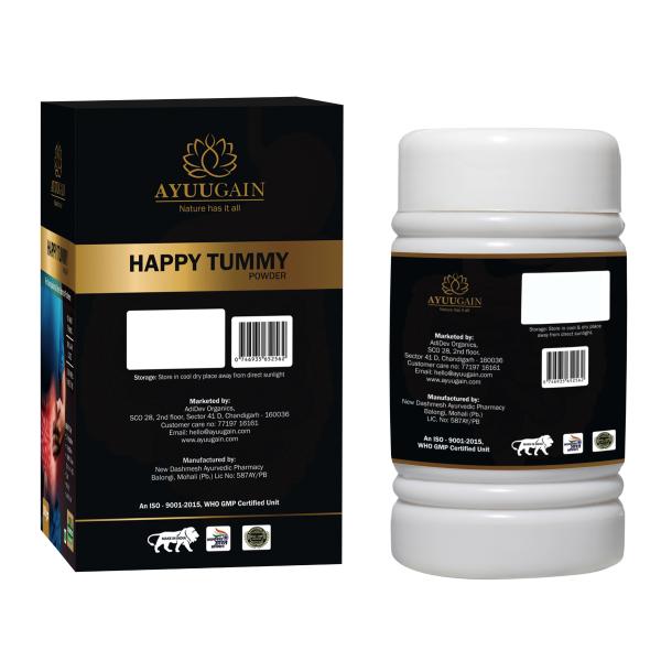 Ayuugain Happy Tummy Powder For Constipation, Indigestion, Gas, Acidity