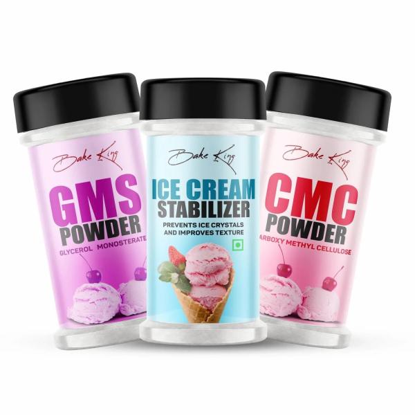 Bake King Ice Cream Stabilizer Powder 50gm, GMS Powder 50gm and CMC