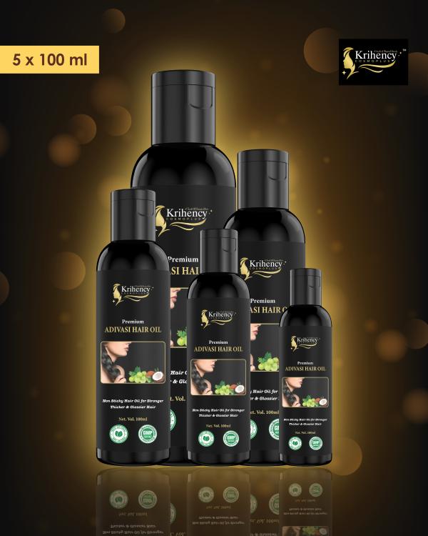 KRIHENCY Adivasi Ayurvedic Oil For Shiny long Hair, Dandruff & Hair