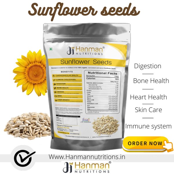 Hanman Nutritions Flax Seeds Weight Loss with Fiber Flax Seeds for Hair  Growth with Sunflower Seed - JioMart