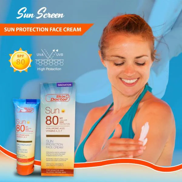 Secret Beauty Shine Skin doctor sun protection face cream 80 SPF UVA