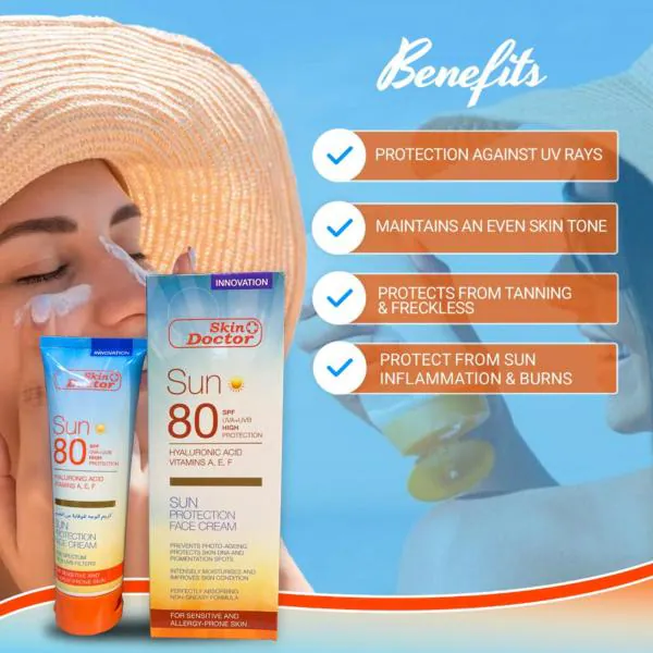 Secret Beauty Shine Skin doctor sun protection face cream 80 SPF UVA